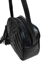 Bolsa Couro Audácia ref.2015 Preta - Imagem 3
