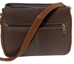 Bolsa Couro Lastucci ref. 2268 Marrom/Caramelo - Imagem 2